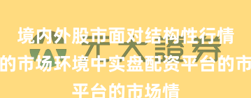 境内外股市面对结构性行情阶段的市场环境中实盘配资平台的市场情