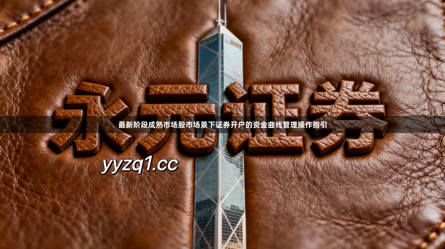 最新阶段成熟市场股市场景下证券开户的资金曲线管理操作指引